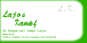 lajos kampf business card